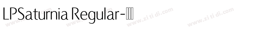 LPSaturnia Regular字体转换